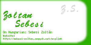 zoltan sebesi business card